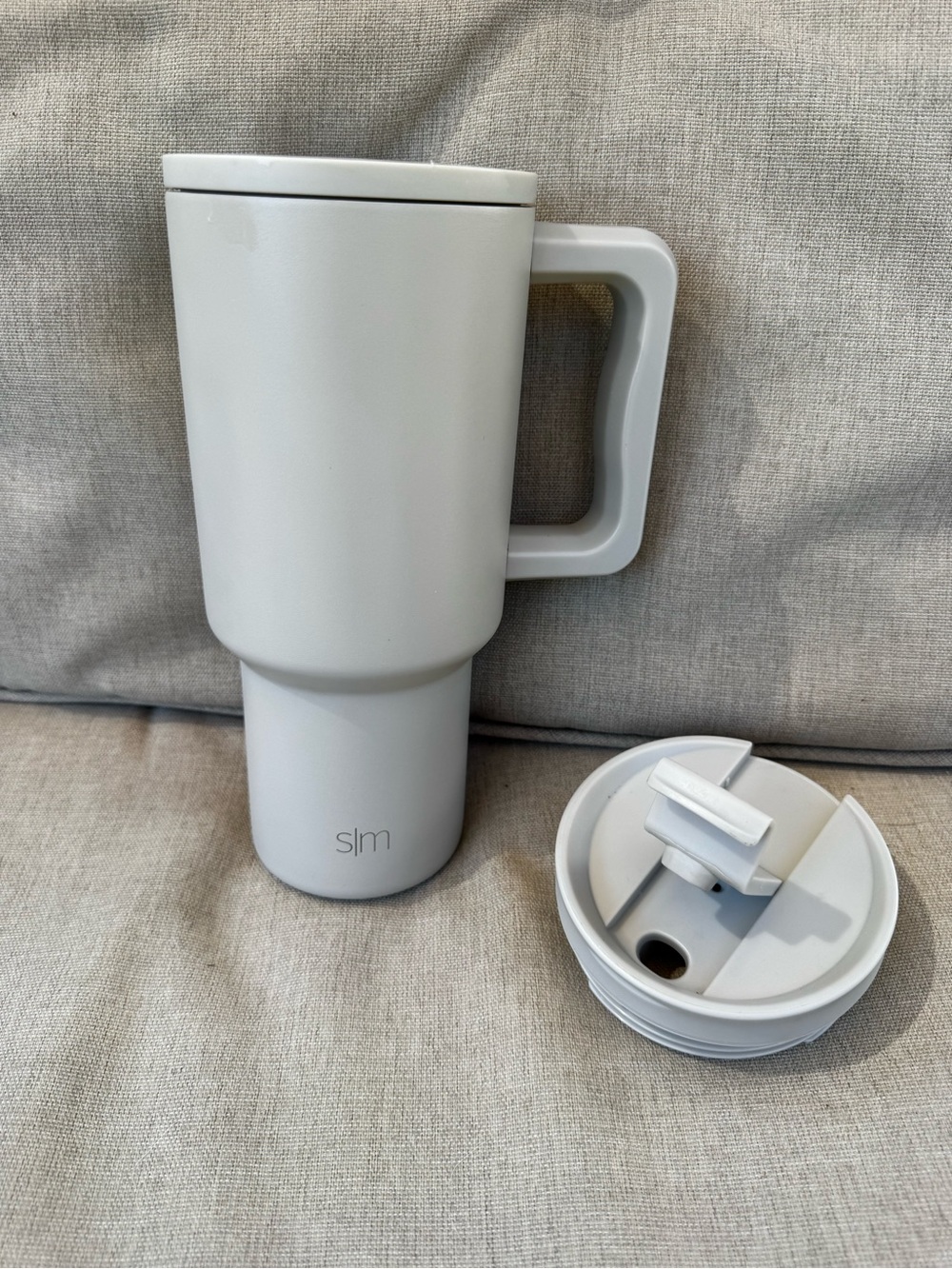 Simply Modern 30oz Stainless Steel Trek Tumbler Straw Lid Flip Lid Almond Birch